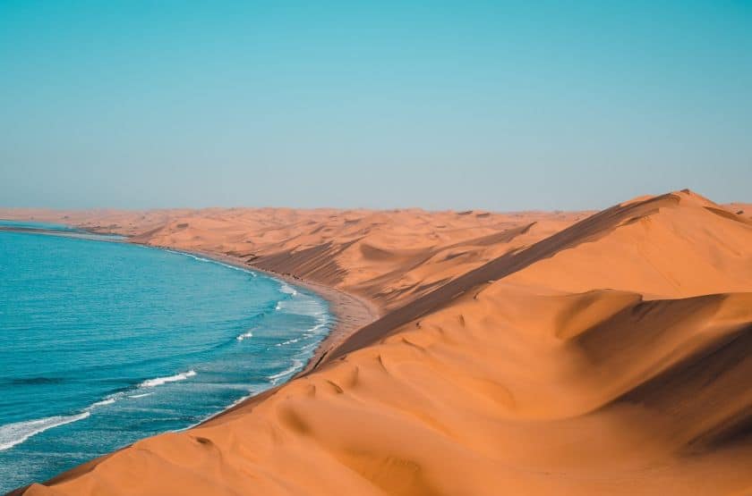 Namib  desert meets the Atlantic Ocean