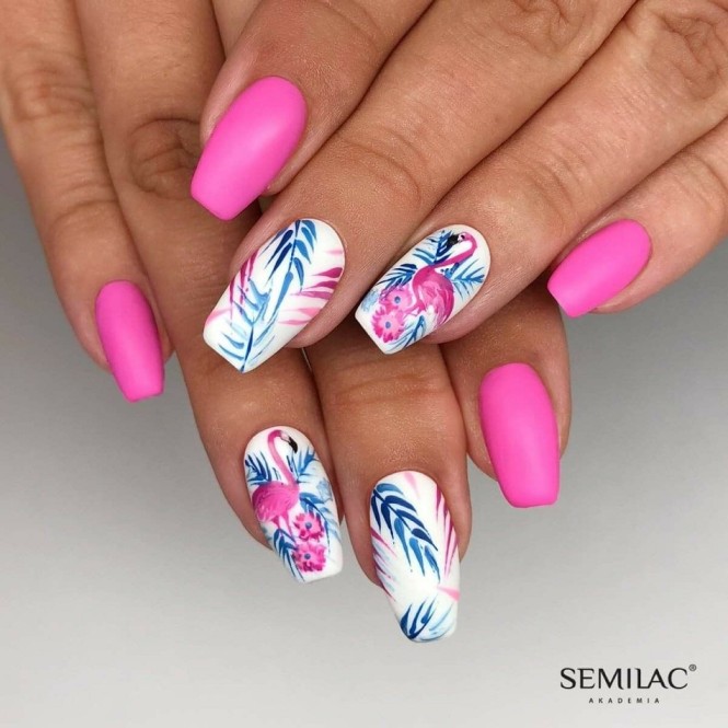 47+ Tropical Nails that Will Warm Your Vacation