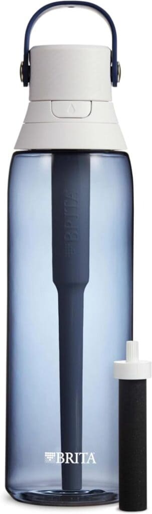 Brita Insulated Filtered Water Bottle with a black straw 
