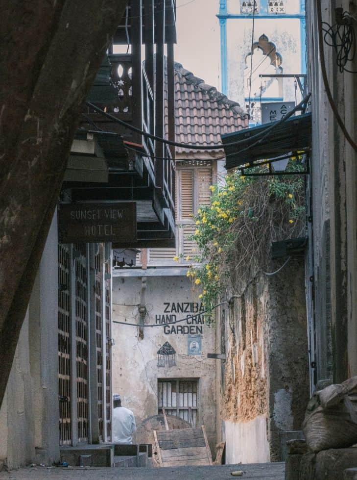Stone town narrow alleys